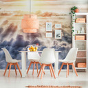 Fotomural SunnyClouds en gris azulado - Papel pintado tejido-no tejido Designwalls 2 - 2,55 x 3,5 m