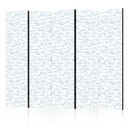 Paravent, Raumteiler freistehend, Trennwand - Blue Outlines of Various Species of Fish