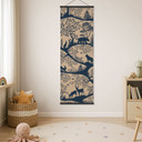 Textielposter Dierensilhouetten in het Noordse Bos - Oliver Robins - Panorama
