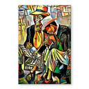 Tableau sur verre Zamart - Deux musiciens