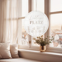 Acrylglasbild, Fensterbild zum Aufhängen Lieblingsplatz - Rund