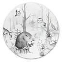 Tableau en alu-Dibond Kvilis - Amis des animaux en noir & blanc
