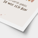 Kinder-Poster 'Ich werde geliebt' mit Boho-Regenbogen