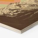 Sekskantet træ Bodart - Retro Mountain Landscape