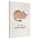 Leinwandbild mit Katze - Affirmation 'Ich darf nein sagen' für das Kinderzimmer