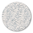 Glasbillede - Delicate Watercolour Leaves - Soft Grey - Bloomery Decor - Round