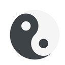 Muursticker Emoji Yin Yang