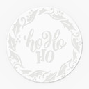 Akrylglasbillede, vinduesbillede til at hænge Ho Ho Ho op - rund