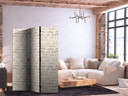 Paravent, Raumteiler freistehend, Trennwand - Fish in Beige Tones Presented in Vintage Style