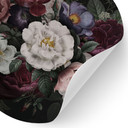 Naklejka na ścianę z kwiatową martwą naturą w stylu Redouté - Bloomery Decor - Round