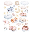 Kit de stickers muraux Kids Room - Animaux dans les nuages (31 pièces)