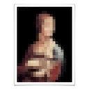 Plakat Pixelart - da Vinci - Dama z gronostajem