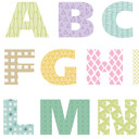 Wallsticker - Alfabet, geometrisk