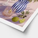 Plakat martwa natura letnie kwiaty i koktajle - Goed Blauw