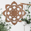 Dekoracja drewniana mahoń - Mandala Lotos