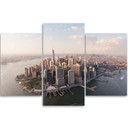 3 stykke lærredstryk, City New York Manhattan USA
