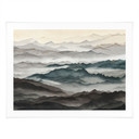 Poster Roerich Light - Paysage Montagneux Brumeux - Sir Edward x Grigory Gladarev
