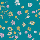 Blomstertapet blågrøn - naturbevarende tapet - tapet med blomsterdesign