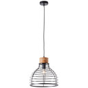 Pendelleuchte Annelie, braun, 135 x 35 cm, Holz Pendellampe