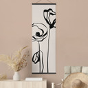 Obraz tkaniny Line Art Two Poppies - Cats & Dotz - Panorama