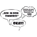 Wandtattoo Geh in dein Zimmer