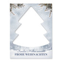 Fotorahmen Frohe Weihnachten mit Tannenbaum - personalisierbar