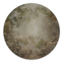 Wanddecoratie bos met zicht in de boomtoppen - Ms Tiff - Alu-Dibond Rond