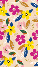Kolorowa beżowa fototapeta w kwiaty - włókninowa Fototapeta Floral Livingwalls - matowa i gładka