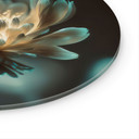Glasbillede - Lysende blomsterhjerte - Treechild - Rund
