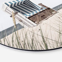 Tableau sur alu-Dibond rond Le bonheur insulaire au bord de la mer Baltique