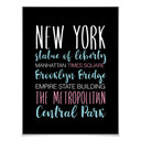 Plakat New York słowa