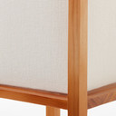 Tischleuchte Nala, braun, 53 x 20 cm, Textil Nachttischlampe, dimmbar
