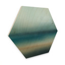 Hexagon Houten Schilderij Rotko Blush - Turquoise Horizon - Sir Edward x Grigory Gladarev