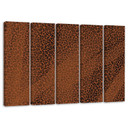 5 stykke lærredsprint, Leopard Leopard Pels Patches Mønster