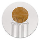 Tableau sur alu-Dibond rond The Miuus Studio - Abstract Flow