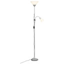 Deckenfluter mit Leselampe Oskar, weiß, 180 x 25 cm, Metall Stehlampe