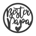 Wanddeko Schriftzug - Bester Papa - MDF - Rund