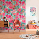 Non-woven tapet - Ariel Pink Flower - 200 x 280 cm
