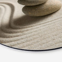 Billede Stone in Sand 2 - rund – print på aluminium (Alu-Dibond)