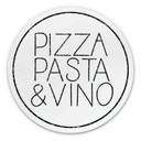 Wandcirkel Pizza Pasta & Vino - wit