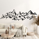 Wallsticker med panorama over klippefyldte bjerge 