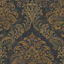 Barokowa tapeta czarne złoto - luksusowa tapeta z włókniny w stylu vintage z ornamentami