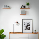Tischleuchte Tim, braun, 50 x 18 cm, Glas Moderne tischlampe