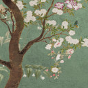 Fototapeta Chinoiserie Żurawie w kwiatowym krajobrazie - Bloomery Decor