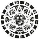 Sticker mural - Masque Maya