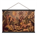 Affiche textile Amber Flora - Femmes dans la forêt tropicale - Sir Edward x Grigory Gladarev