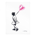 Poster Fille Street Art avec Ballon en Cœur - Habib