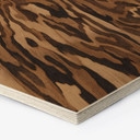 Hexagone Panneau en Bois Ettore Walnut - Veinage de Bois Abstrait - Sir Edward x Grigory Gladarev