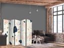 Paravent, Raumteiler freistehend, Trennwand - Terrazzo with Large - Scaled Stones in Subdued Colors