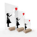 Akrylglas borddekoration Banksy - Girl with the red balloon